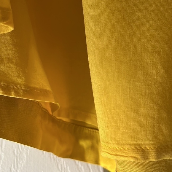 Urban Outfitters Mustard Satin Off-Shoulder Blouse Small - Picture 9 of 11